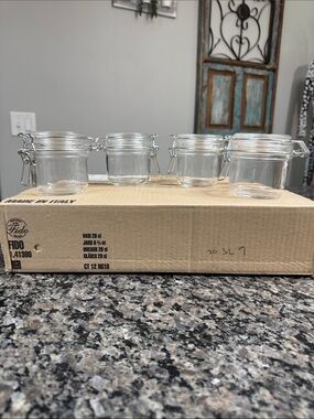 Bormioli Rocco Fido case of flip top 6.75 oz jars NWOT